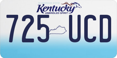 KY license plate 725UCD