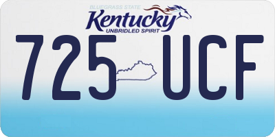 KY license plate 725UCF
