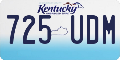 KY license plate 725UDM