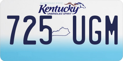 KY license plate 725UGM