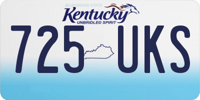 KY license plate 725UKS
