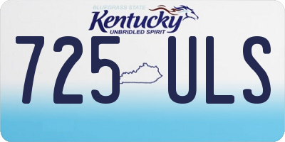 KY license plate 725ULS