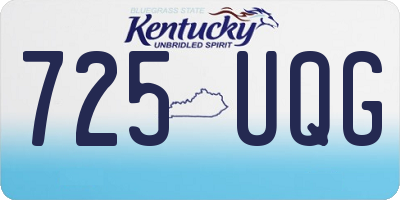 KY license plate 725UQG
