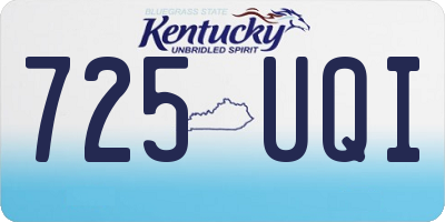 KY license plate 725UQI