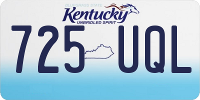 KY license plate 725UQL