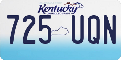 KY license plate 725UQN
