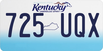 KY license plate 725UQX