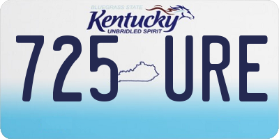 KY license plate 725URE