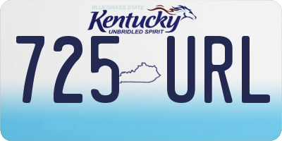 KY license plate 725URL