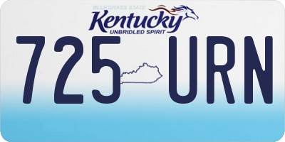 KY license plate 725URN