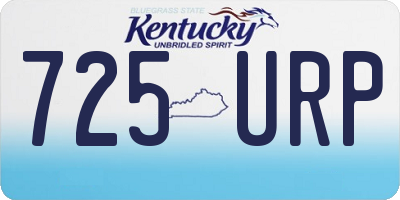 KY license plate 725URP