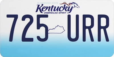 KY license plate 725URR