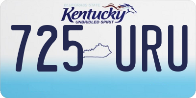 KY license plate 725URU