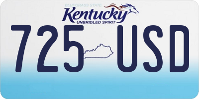 KY license plate 725USD