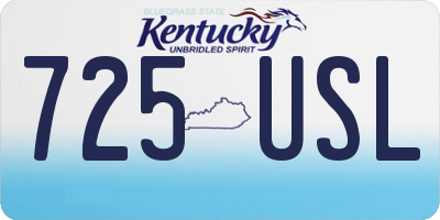 KY license plate 725USL