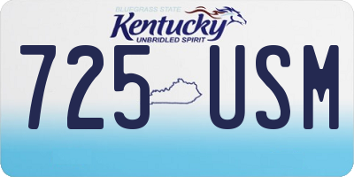 KY license plate 725USM