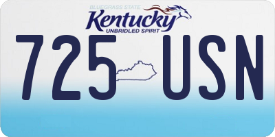 KY license plate 725USN