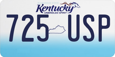 KY license plate 725USP