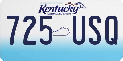 KY license plate 725USQ