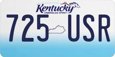 KY license plate 725USR