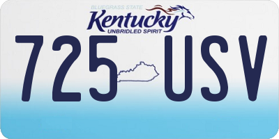 KY license plate 725USV