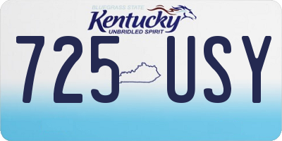 KY license plate 725USY