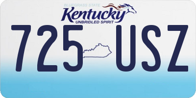 KY license plate 725USZ