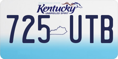 KY license plate 725UTB
