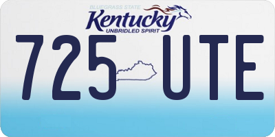 KY license plate 725UTE
