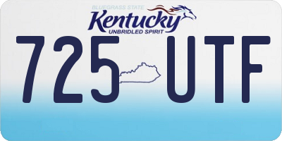 KY license plate 725UTF