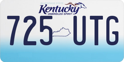 KY license plate 725UTG