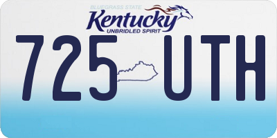 KY license plate 725UTH
