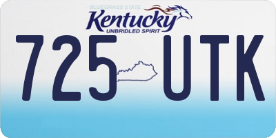KY license plate 725UTK