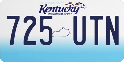 KY license plate 725UTN