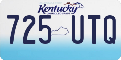 KY license plate 725UTQ