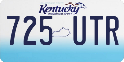 KY license plate 725UTR