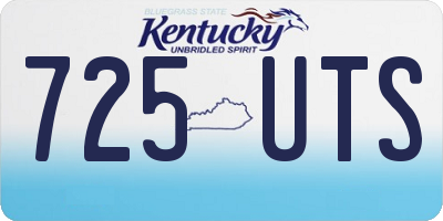 KY license plate 725UTS