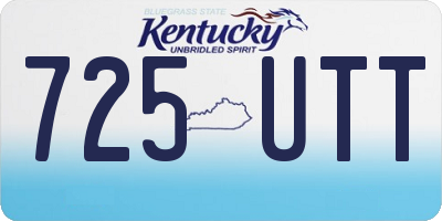 KY license plate 725UTT