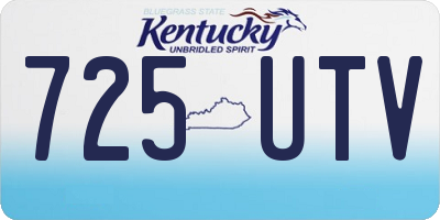 KY license plate 725UTV