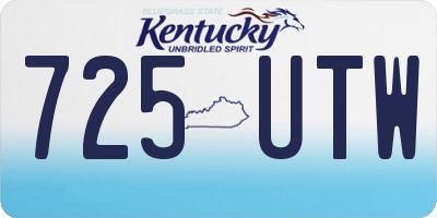 KY license plate 725UTW