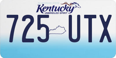 KY license plate 725UTX