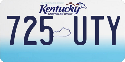 KY license plate 725UTY