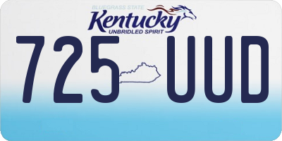 KY license plate 725UUD