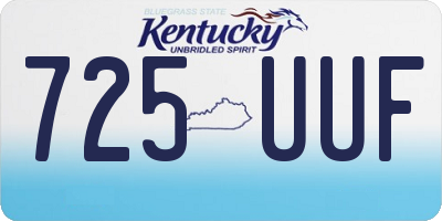 KY license plate 725UUF