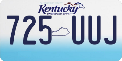 KY license plate 725UUJ