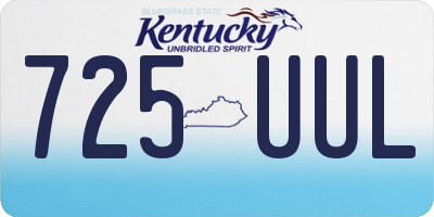 KY license plate 725UUL