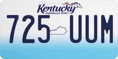 KY license plate 725UUM