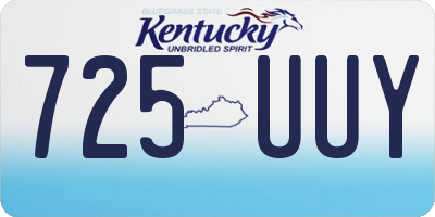 KY license plate 725UUY