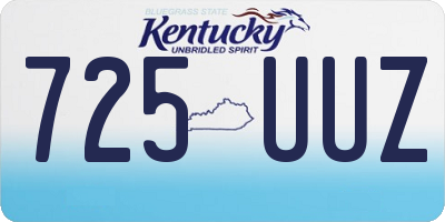KY license plate 725UUZ