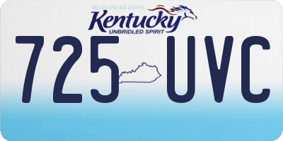 KY license plate 725UVC